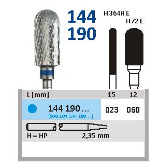 HORICO Burs - Tungsten Carbide Cutters - 144  190